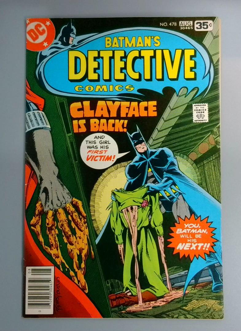 Detective Comics #478, VF 1st new Clayface DC Comics, 1978 JR1