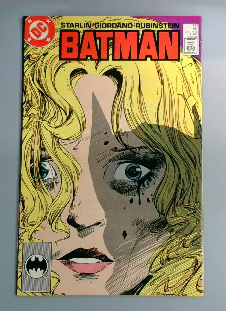Batman #421, VF- Jim Starlin, DC Comics, 1988 JR1