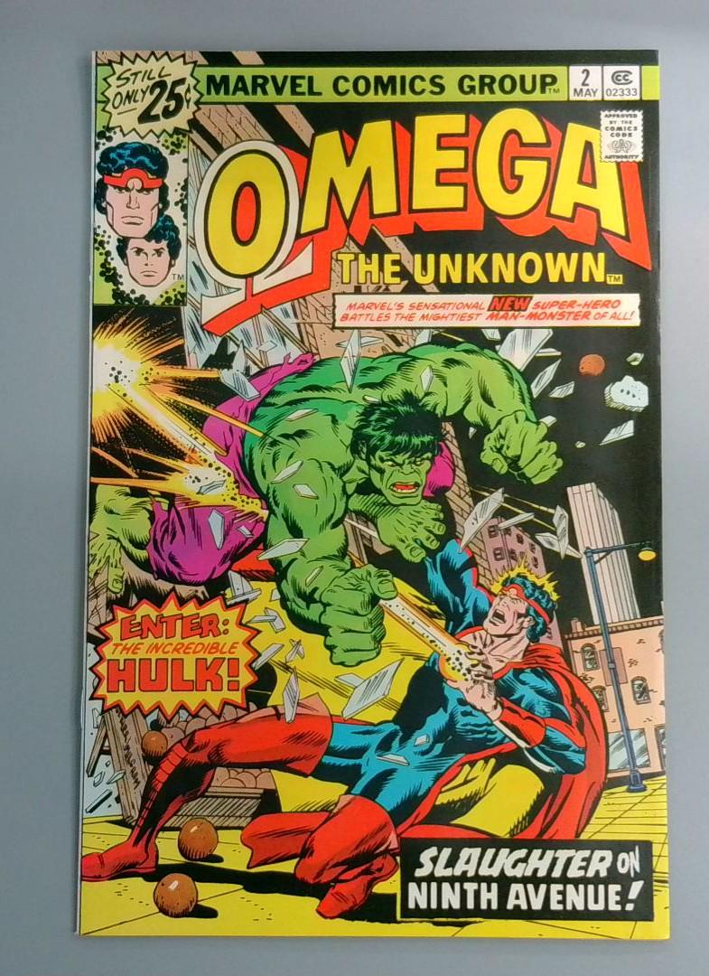 Omega the Unknown #2, VF/NM Hulk, Marvel Comics, 1976 JR1
