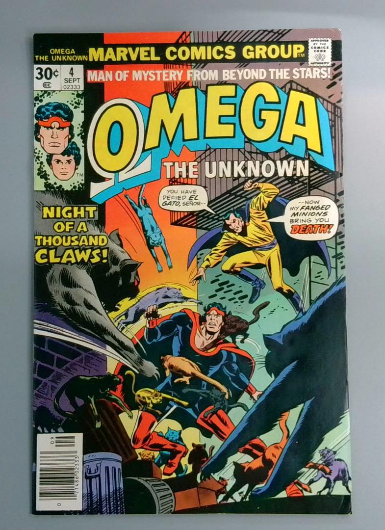 Omega the Unknown #4, VF- Marvel Comics Group, September 1976 JR1