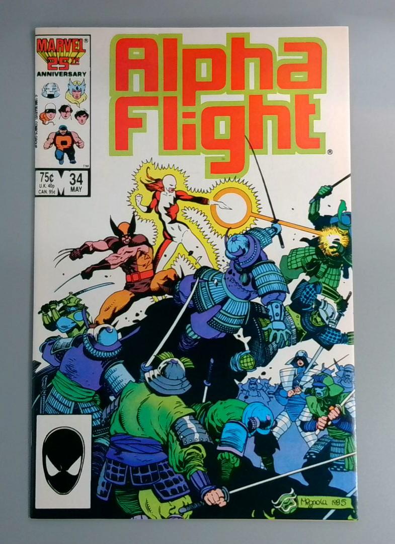 Alpha Flight #34, NM- Wolverine Marvel Comics, May 1985