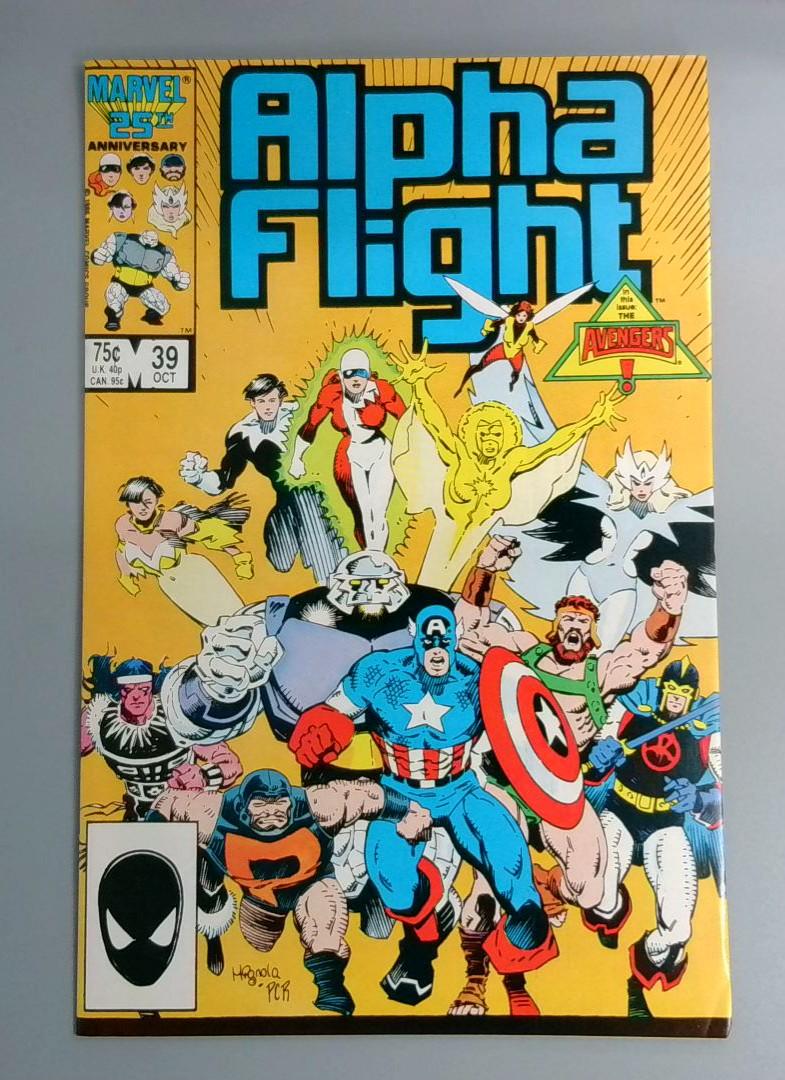 Alpha Flight #39, VF Avengers Marvel Comics, 1986 JR1