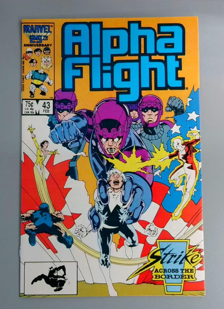 Alpha Flight #43, NM Sentinels Marvel, 1987 JR1