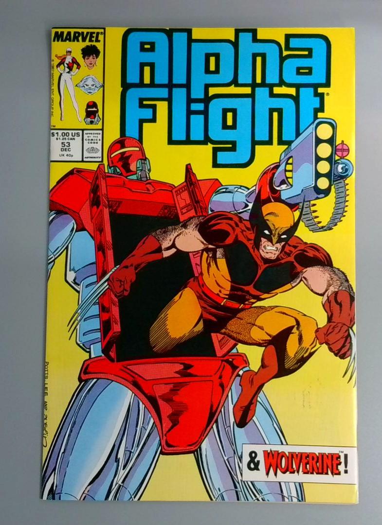 Alpha Flight #53, Jim Lee Wolverine, Marvel Comics, 1988 JR1