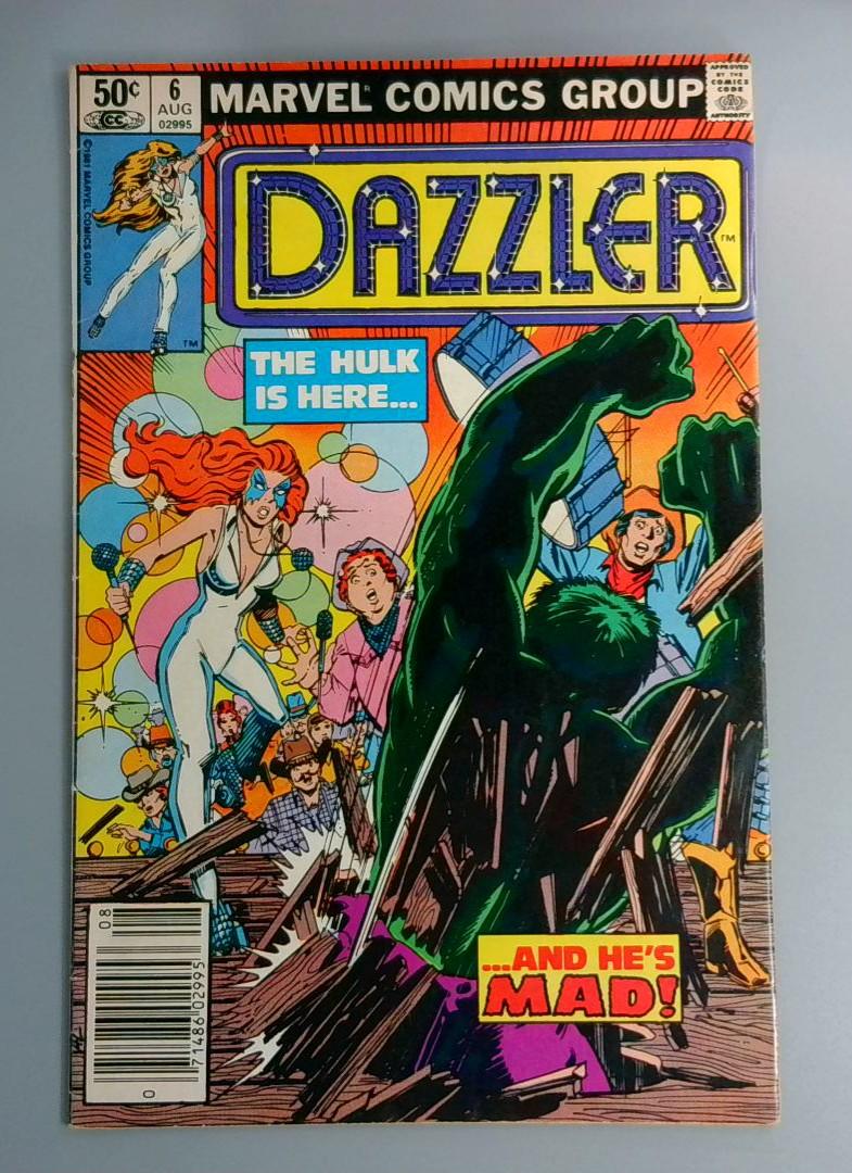 Dazzler #6, The Hulk, Newsstand Marvel Comics, 1981 JR1