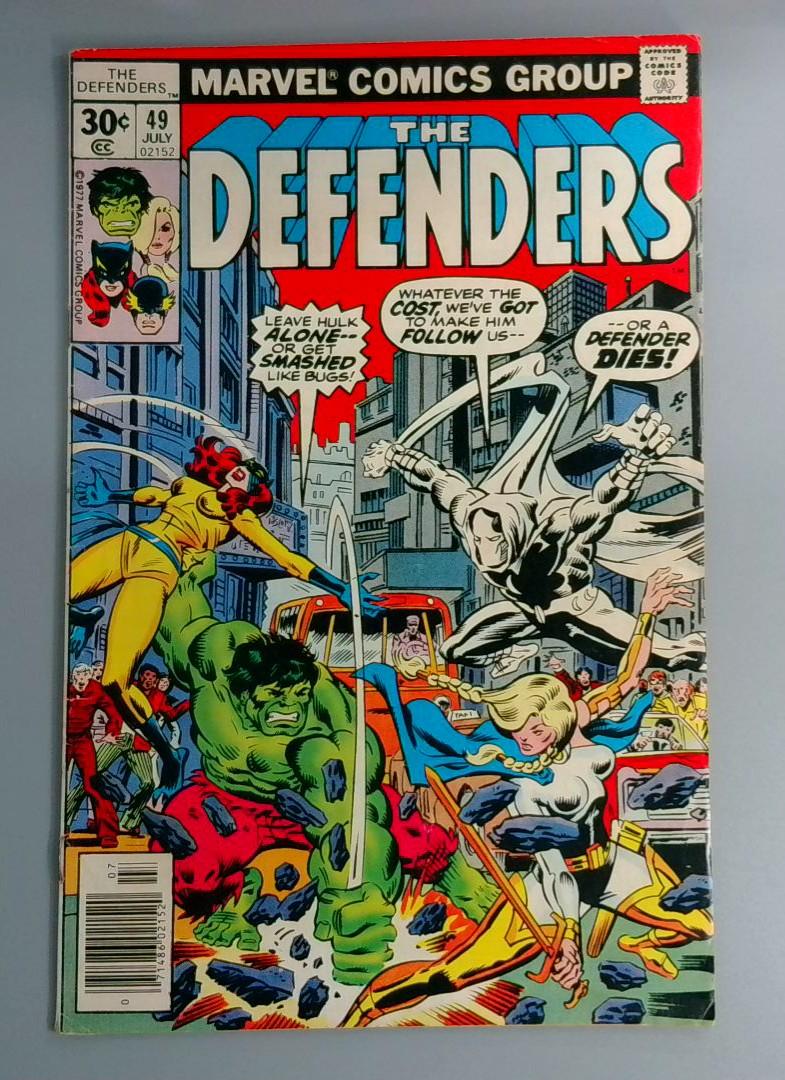 Defenders #49, Early Moon Knight Marvel Comics Group, 1977 JR1