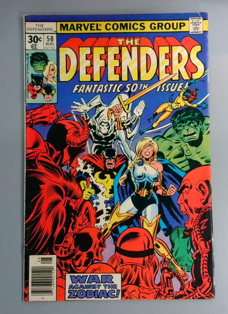 Defenders #50, Moon Knight, Marvel Comics, 1977 JR1