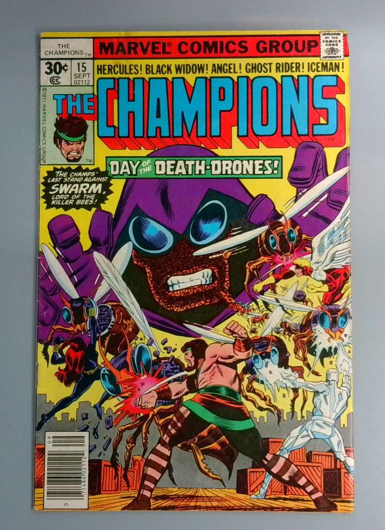 Champions #15, Day of the Death-Drones, Marvel Comics Group, 1977 JR1