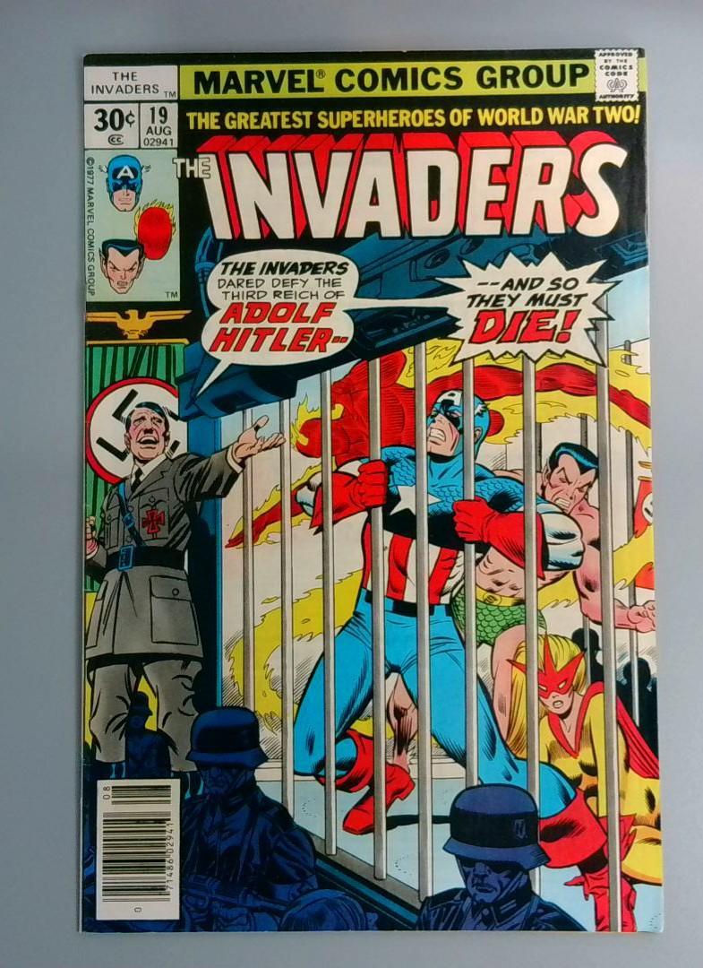 Invaders #19, VF/NM 1st Union Jack II (Cameo) Marvel Comics Group, 1977 JR1