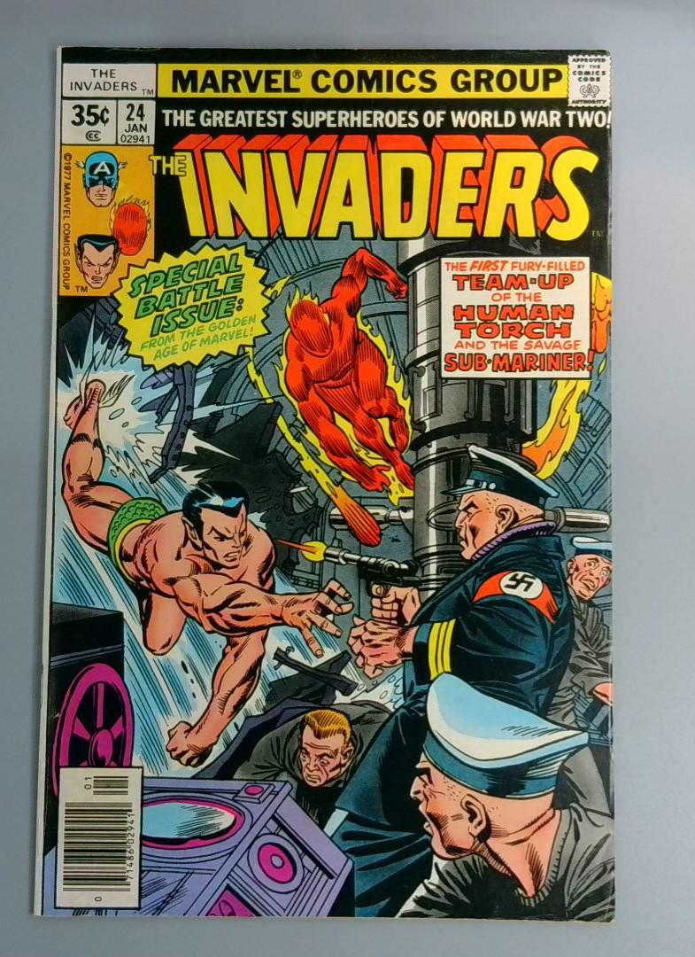 Invaders #24, FN+ Marvel Comics Group, 1977 JR1