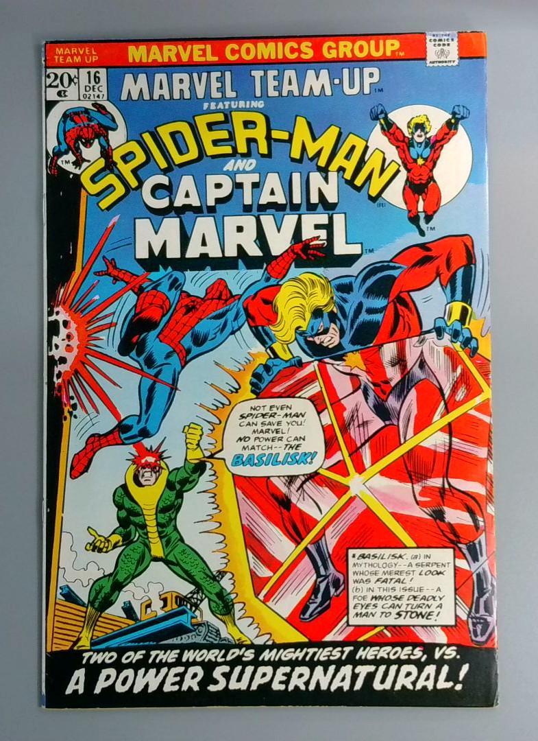 Marvel Team-Up #16, 1st Basilisk Marvel Comics, 1973 JR1