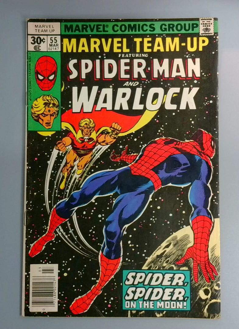 Marvel Team-Up #55, Spider-Man and Warlock, Marvel Comics 1977 JR1