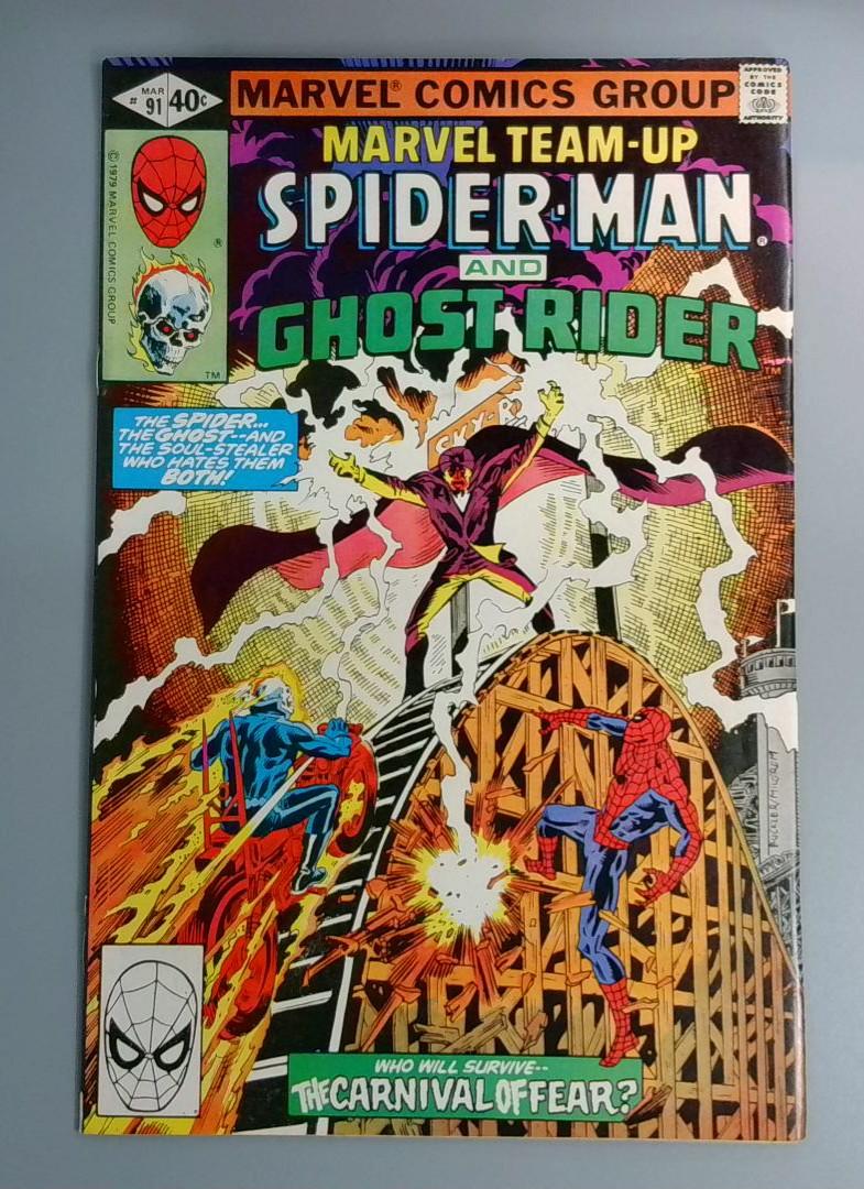Marvel Team-Up #91, FN/VF  Spider-Man, Ghost Rider, Marvel Comics, 1979 JR1