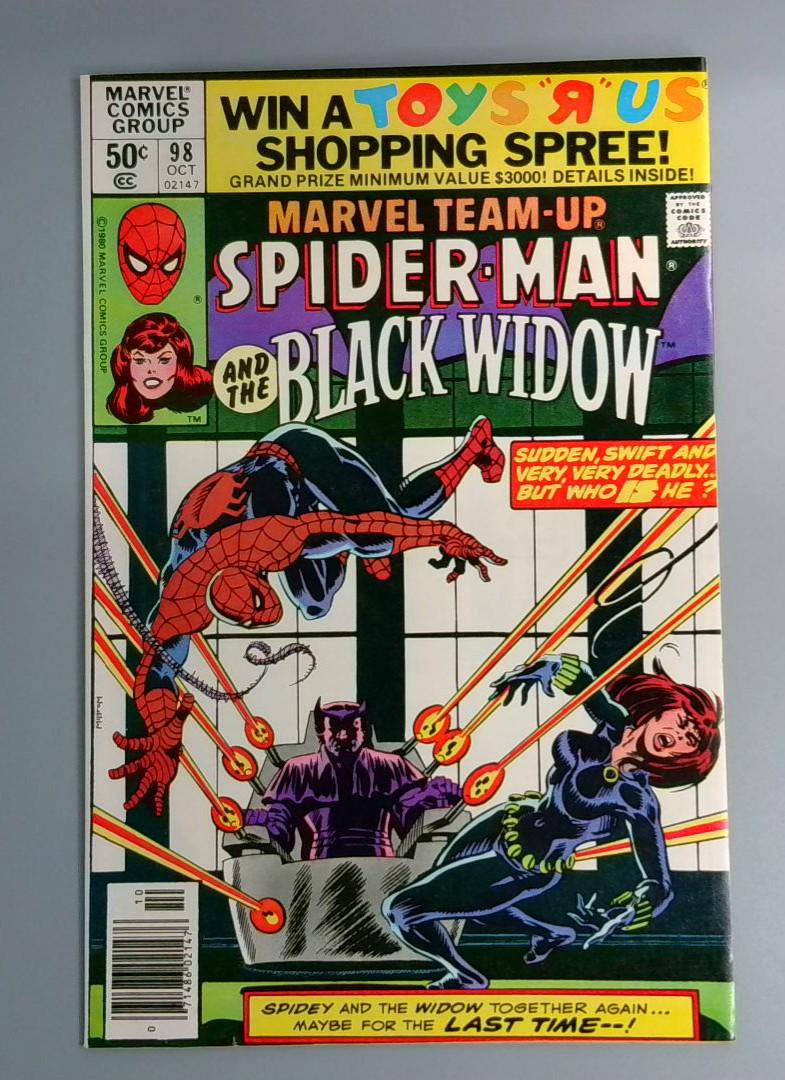 Marvel Team-Up #98, NM Black Widow, Newsstand Marvel Comics, 1980 JR1