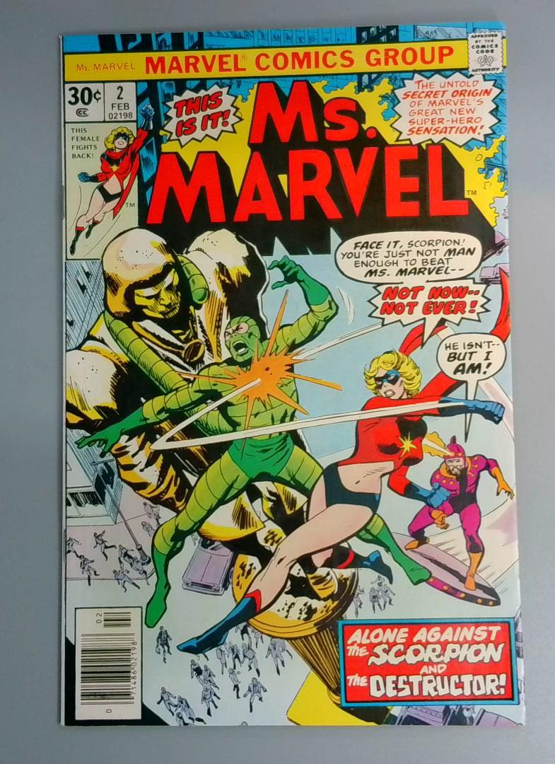 Ms. Marvel #2, NM- 2nd Ms. Marvel, Marvel Comics, 1977 JR1