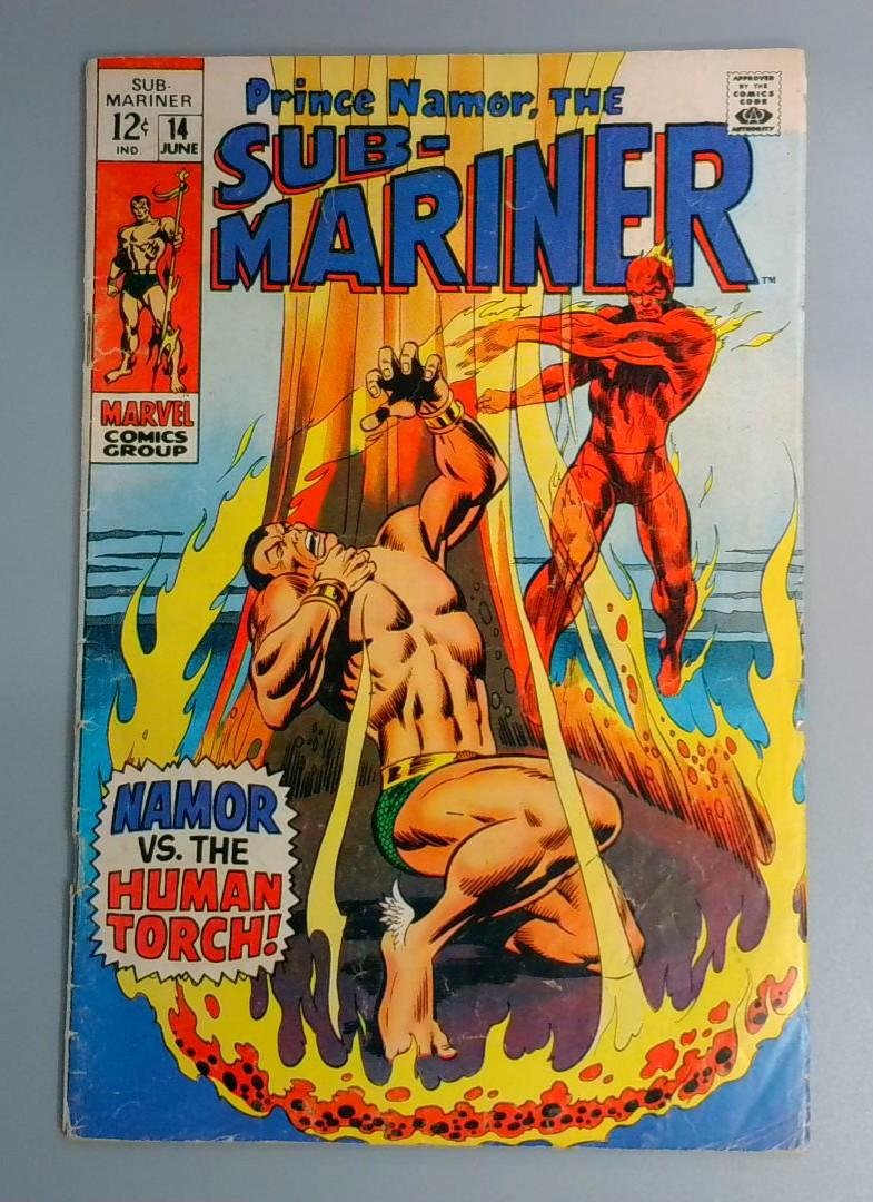 Sub-Mariner #14, VG+ Death of Toro, Marvel Comics, June 1969 JR1