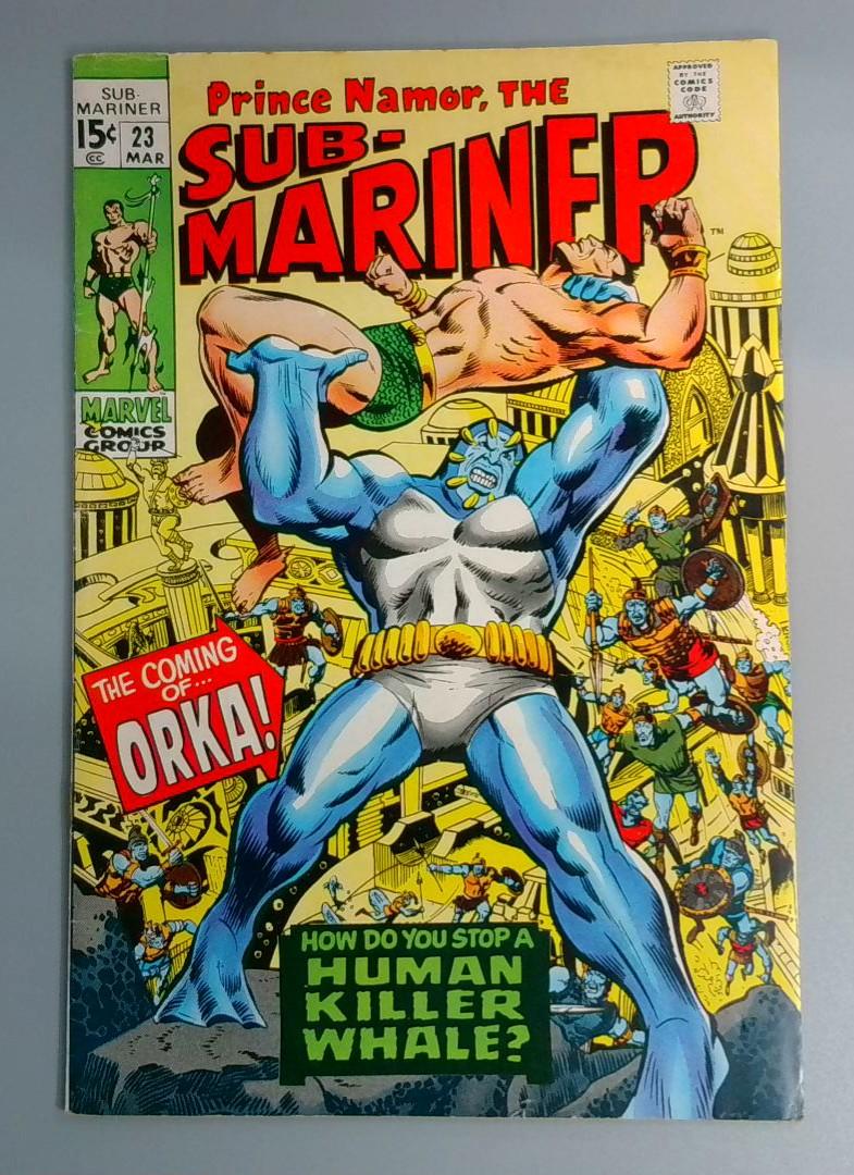 Sub-Mariner #23, VG 1st Orka Marvel Comics, 1970 JR1
