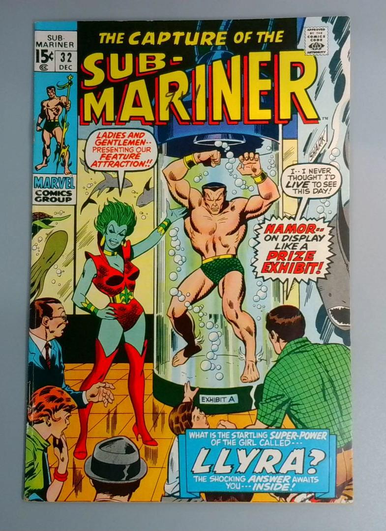 Sub-Mariner #32, VF 1st Llyra (Llyra Morris, , )Marvel Comics, 1970 JR1