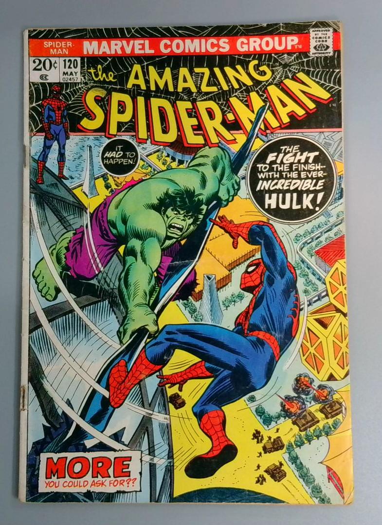 Amazing Spider-Man #120, VG Hulk, Marvel Comics, 1973 JR1 SEE PICS