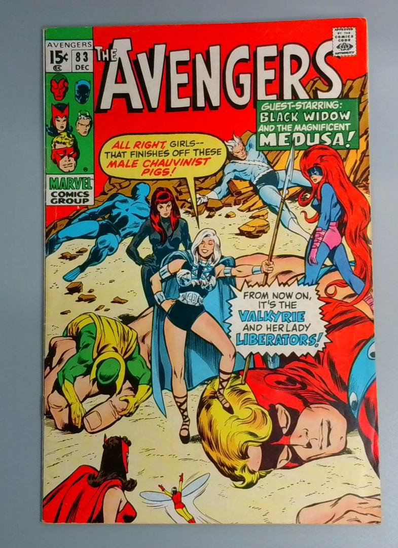Avengers #83, FN 1st Lady Liberators, Marvel Comics, 1970 JR1
