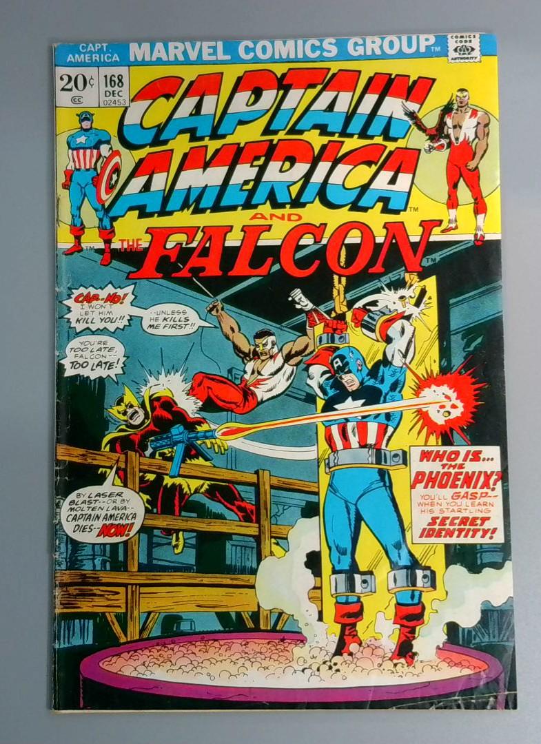 Captain America #168, VG+ 1st Baron Zemo, Marvel Comics 1973 JR1