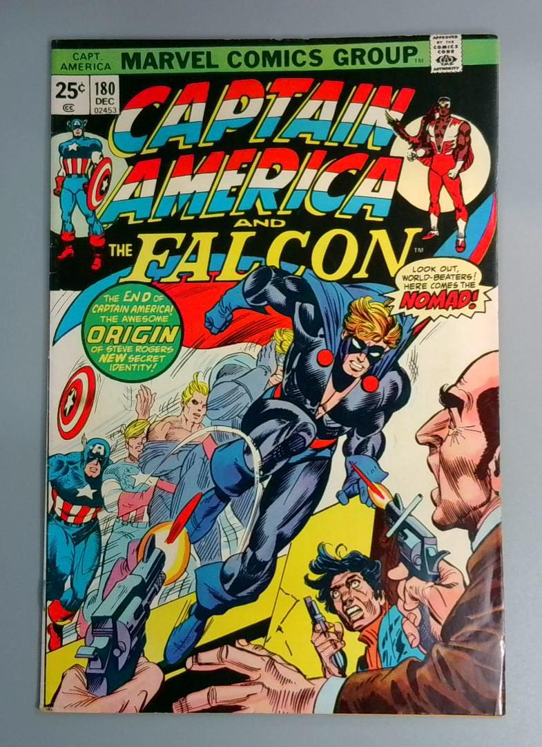 Captain America #180, FN- 1st Steve Rogers as Nomad, Marvel Comics, 1974 JR1