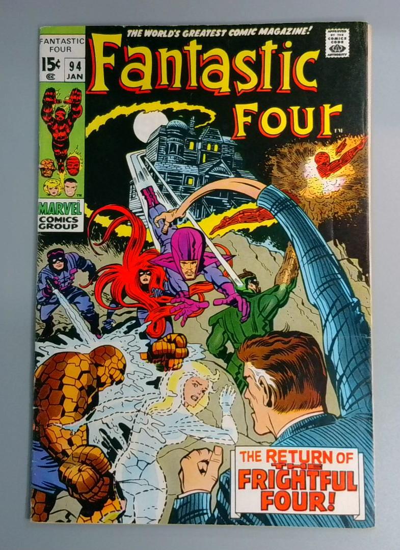Fantastic Four #94, FN 1st Agatha Harkness, No Bottom Staple Marvel, 1969 JR1