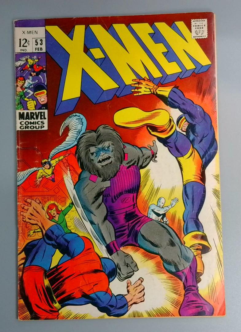 Uncanny X-Men #53, VG 1st Barry Windsor-Smith art, Marvel Comics, 1969 JR1