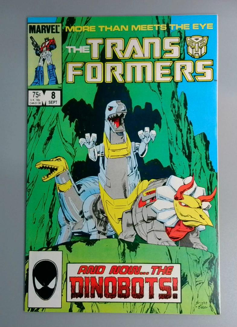 Transformers #8, VF/NM 1st Dinobots!, Marvel, 1985 JR1