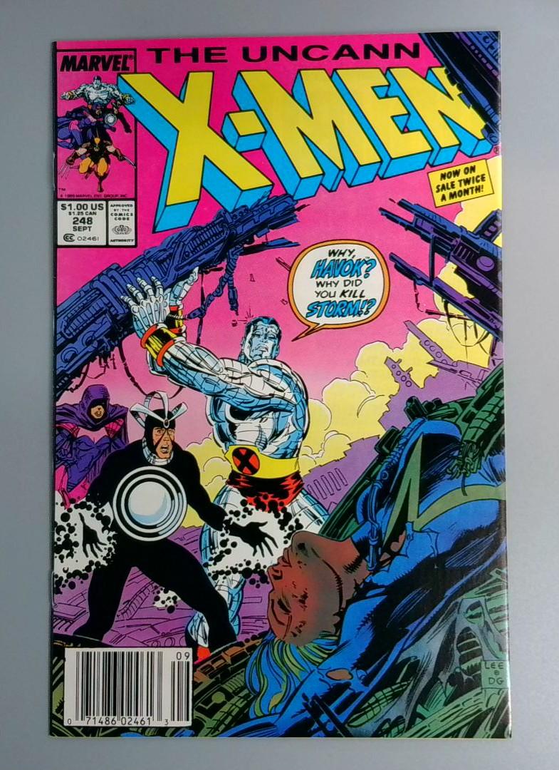Uncanny X-Men #248, NM 1st Jim Lee Issue, Newsstand Marvel Comics, 1989 JR1
