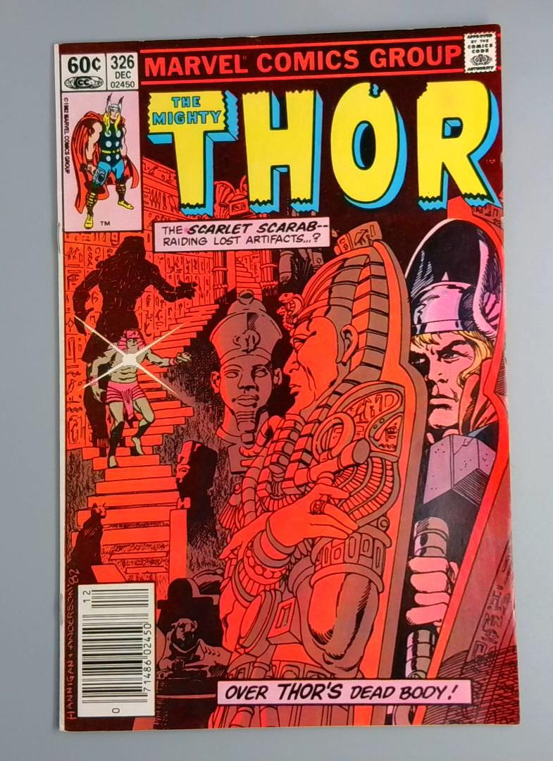 Thor #326, 1st Scarlet Scarab, Marvel Comics Group, Dec 1982 JR1