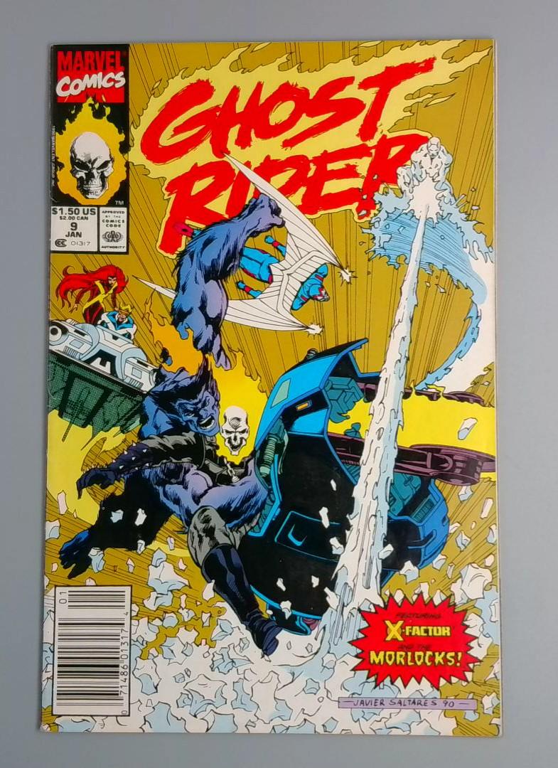 Ghost Rider #9, X-Factor Morlocks, Newsstand, Marvel Comics, 1990 JR1