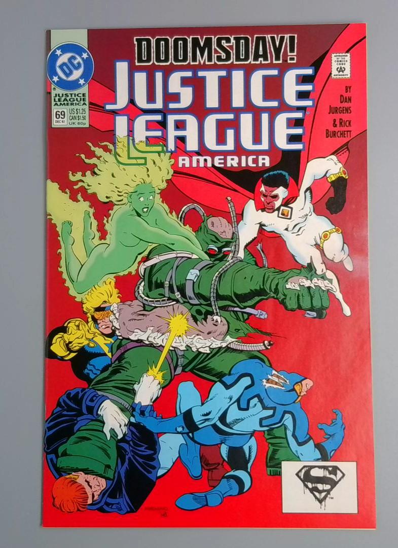 Justice League America #69, NM- Doomsday!, DC Comics, 1992 JR1