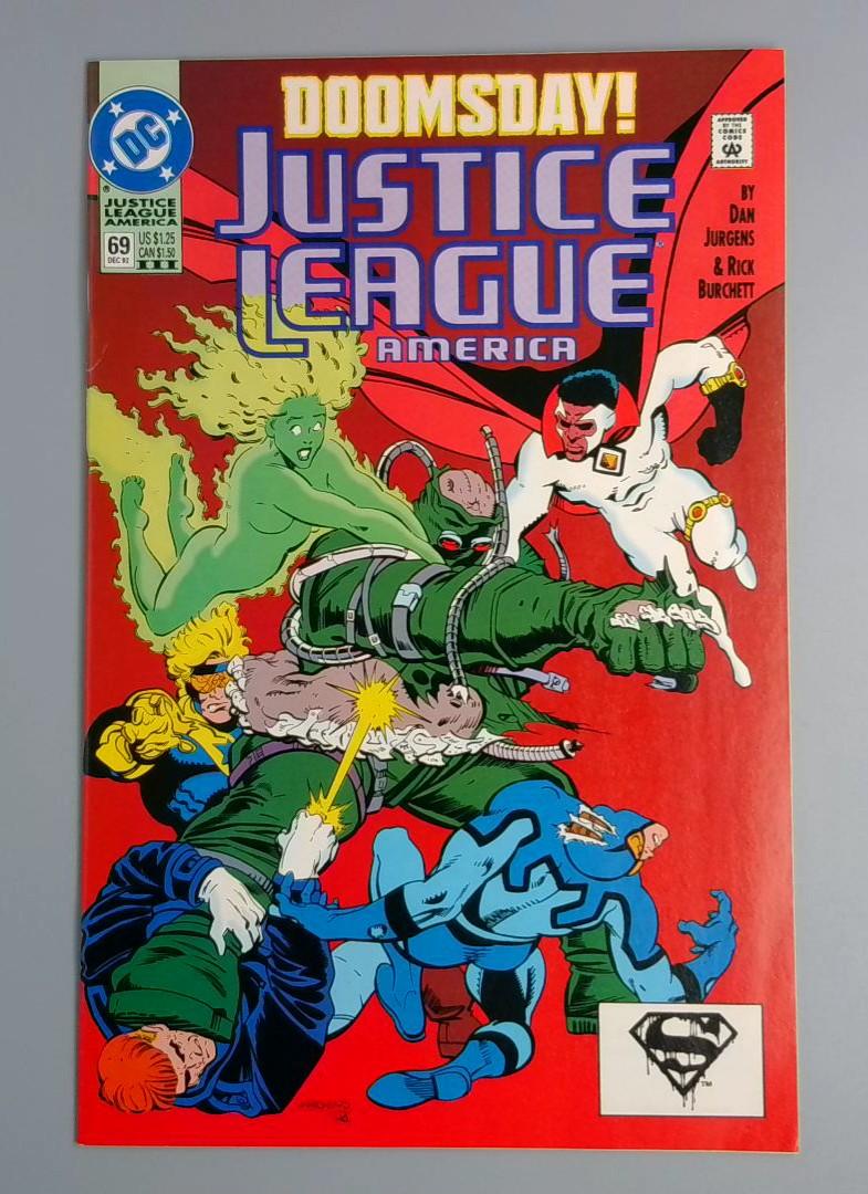 Justice League America #69, VF/NM Rare HTF 3rd Print DC Comics, 1992 JR1