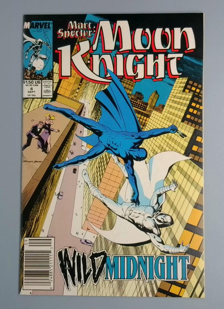 Marc Spector Moon Knight #4, NM 1st Midnight, Newsstand Marvel, 1989 JR1