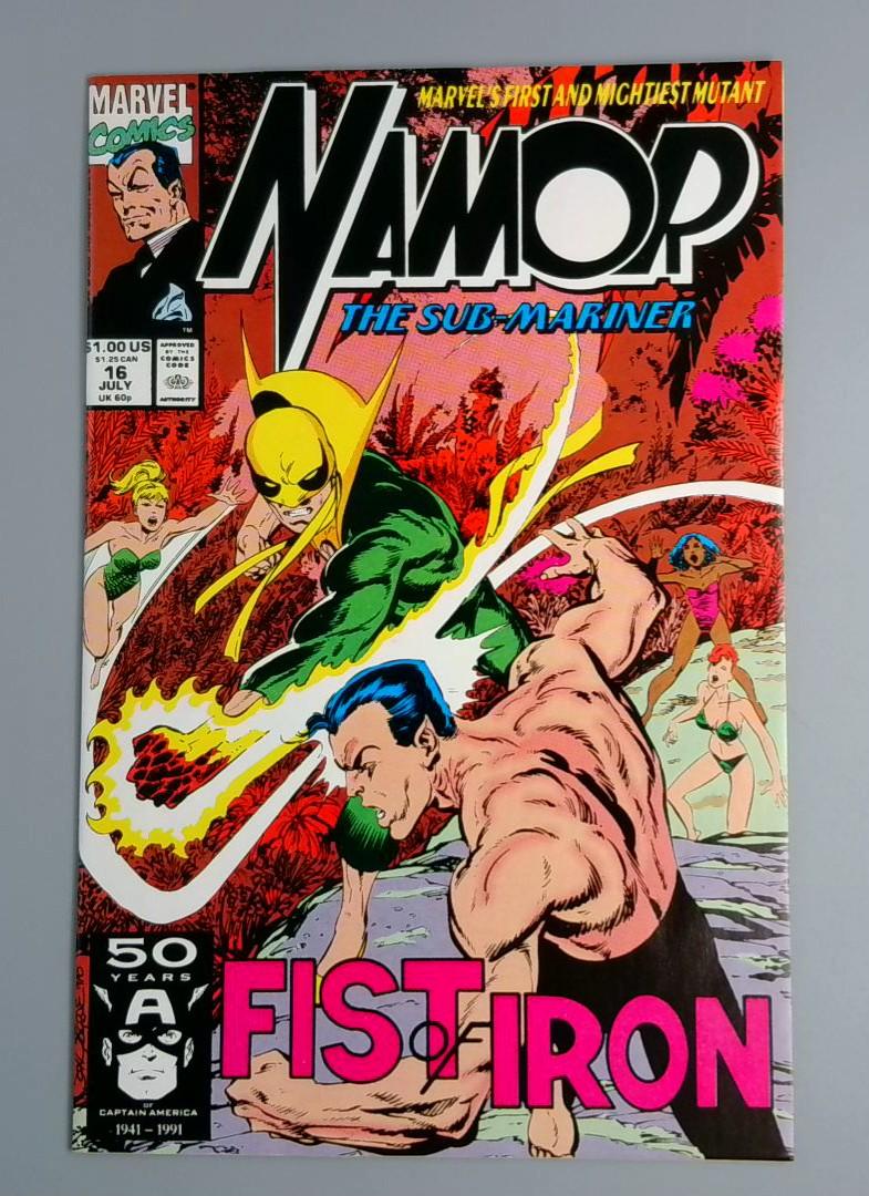 Namor the Sub-Mariner #16, NM- Iron Fist Marvel Comics, 1991 JR1