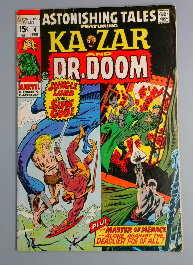 Astonishing Tales #4, Ka-Zar and Dr. Doom, Marvel Comics, February 1971 JR1