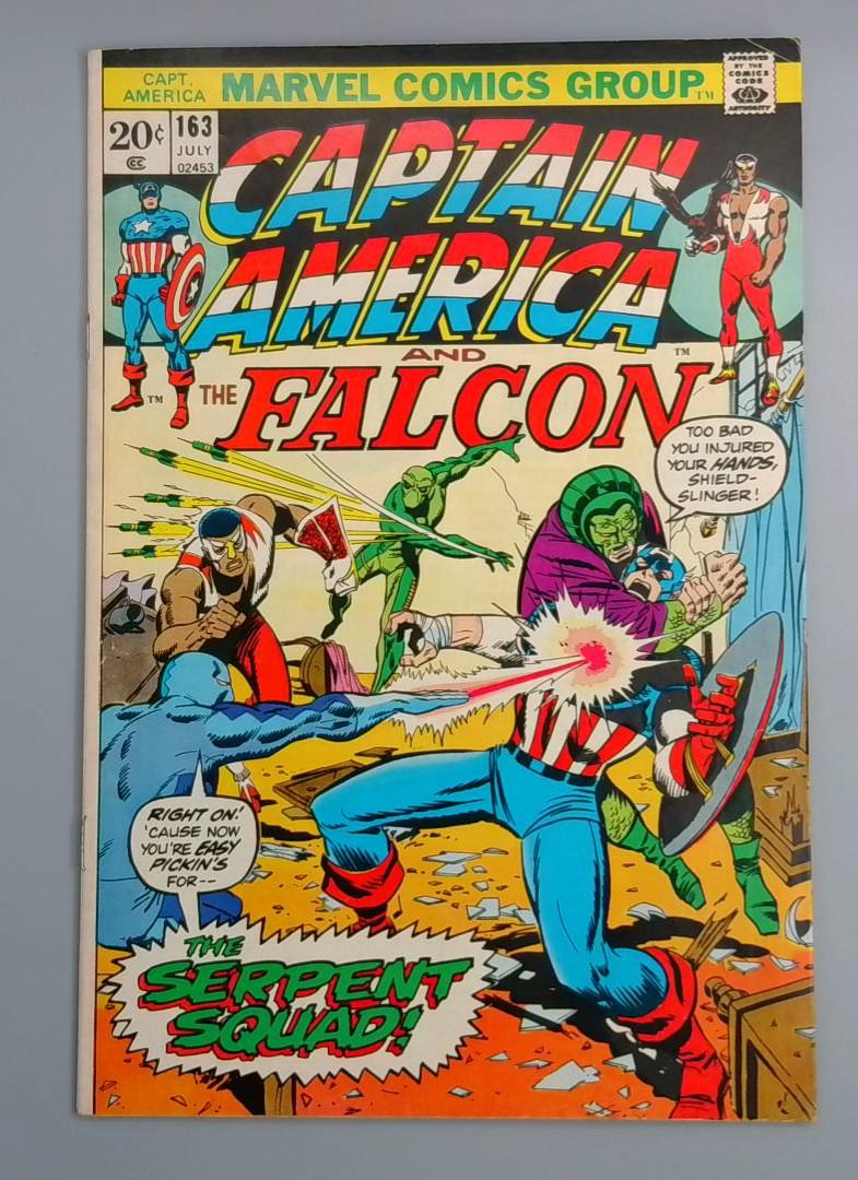 Captain America #163, VF- 1st Searpent Squad, Marvel Comics 1973 JR1