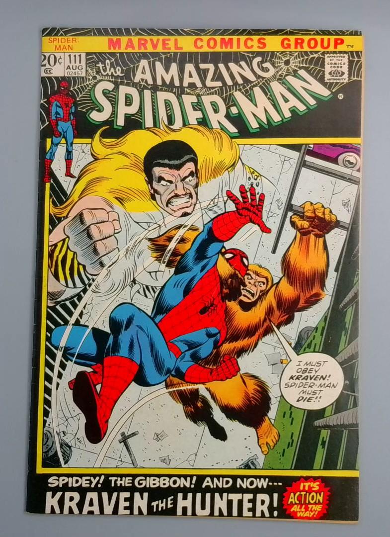 Amazing Spider-Man #111, FN+ Kraven the Hunter, Marvel Comics, 1972 JR1