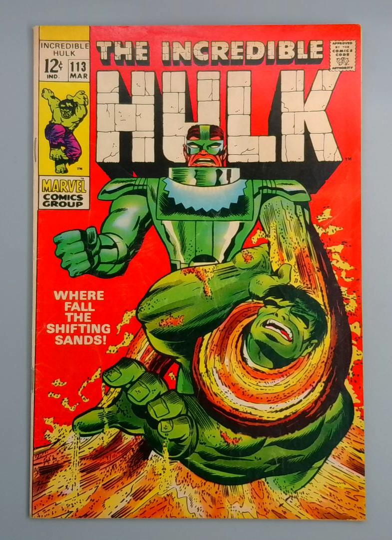 Incredible Hulk #113, VG/FN Sandman Marvel Comics, 1969 JR1
