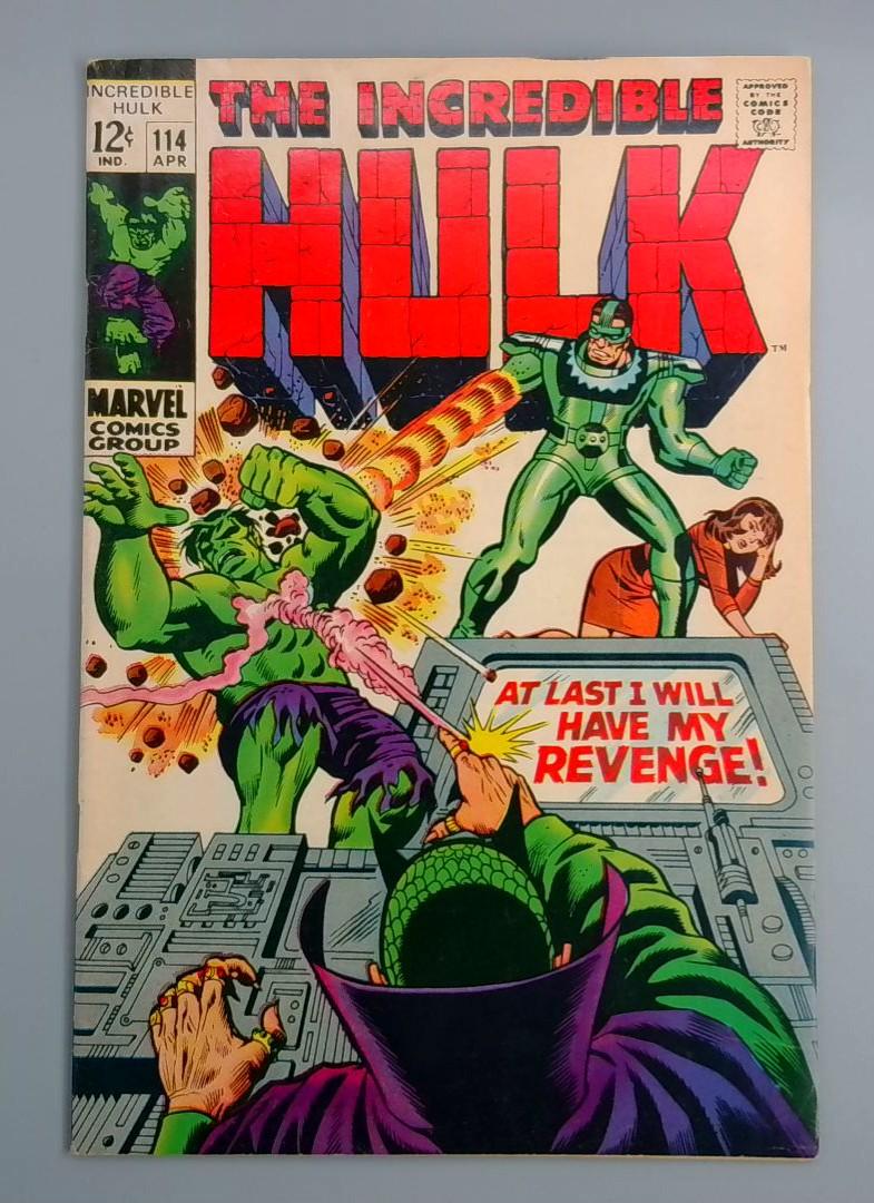Incredible Hulk #114, FN Sandman Marvel Comics, Apr 1969 JR1