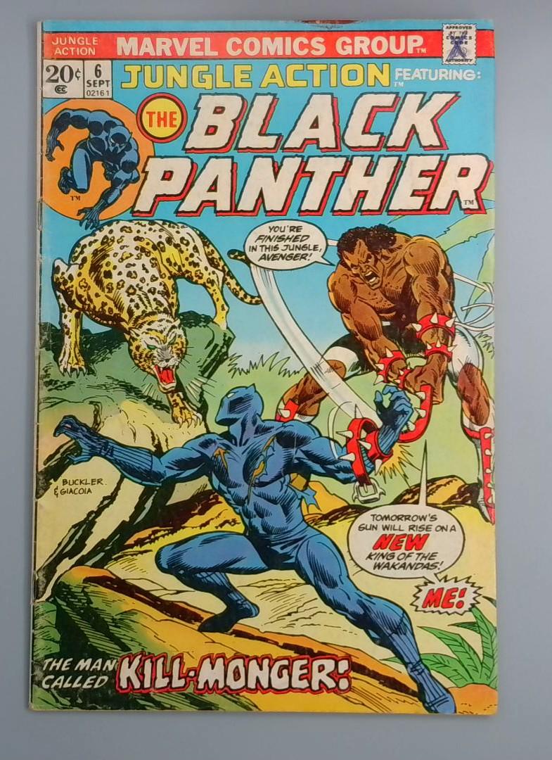 Jungle Action #6: VG+ 1st Eric Killmonger Marvel Comics, 1973 JR1