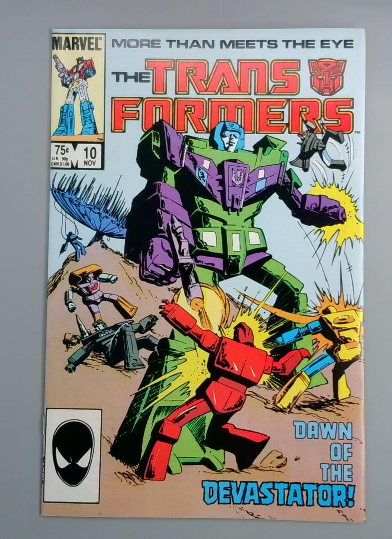 Transformers #10, NM 1st Devastator!, Marvel, 1985 JR1