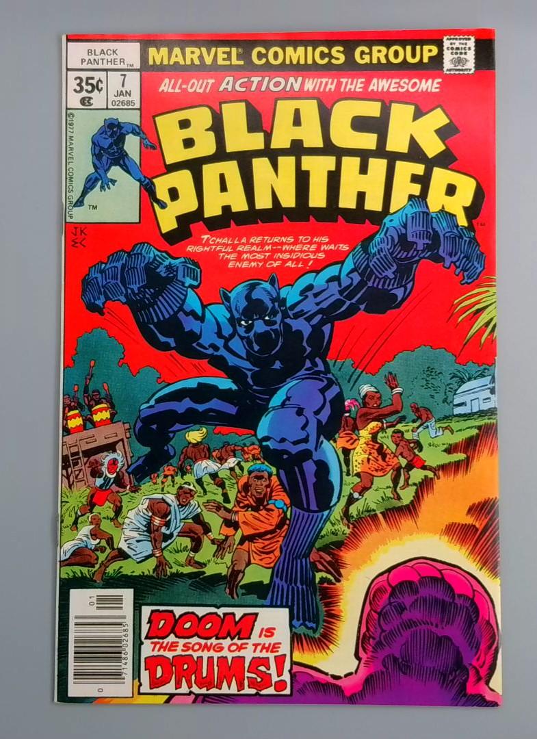 Black Panther #7, NM- Classic Jack Kirby Cover Marvel Comics, 1977 JR1