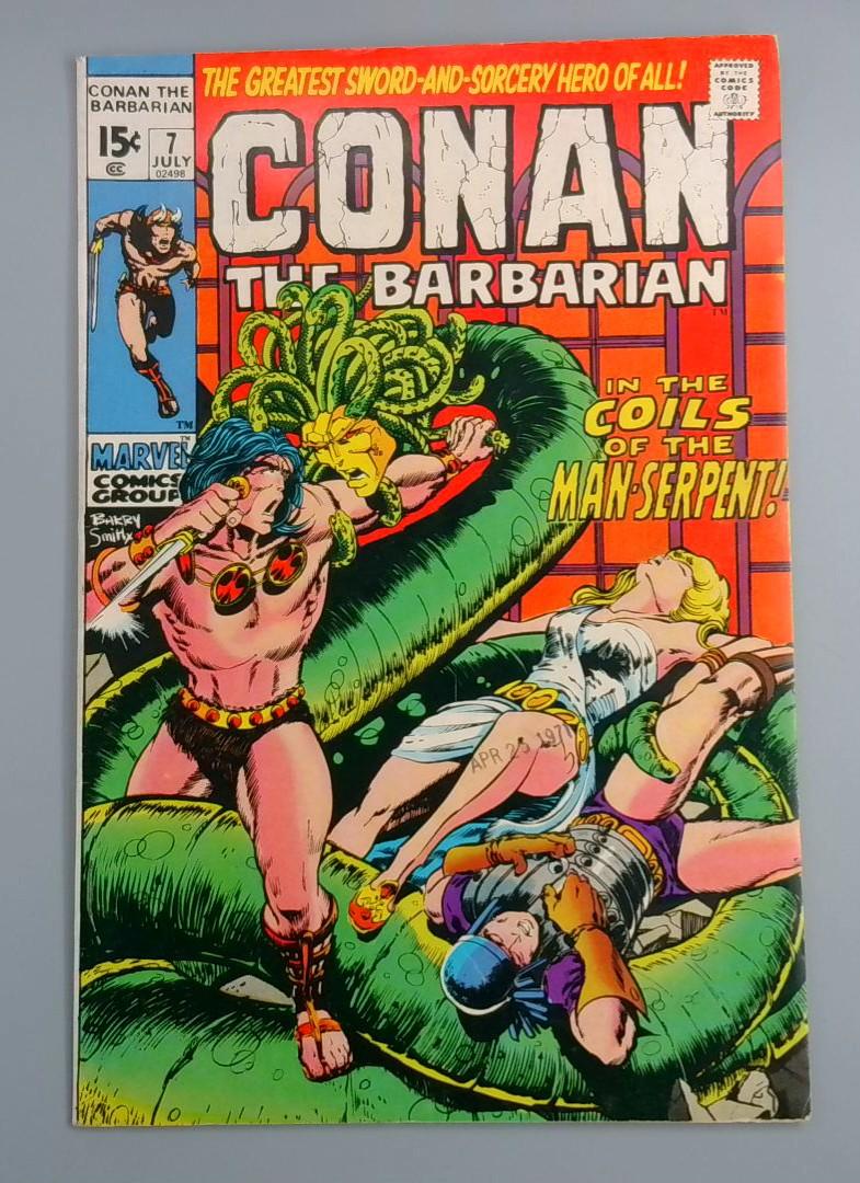 Conan the Barbarian #7,VF-1st Cameo of Thoth-Amon Marvel Comics, 1971 JR1