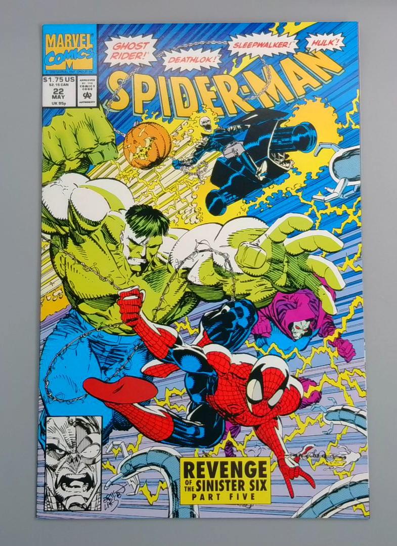 Spider-Man #22, NM Sinister Six Part Five, Marvel Comics, 1992 JR1