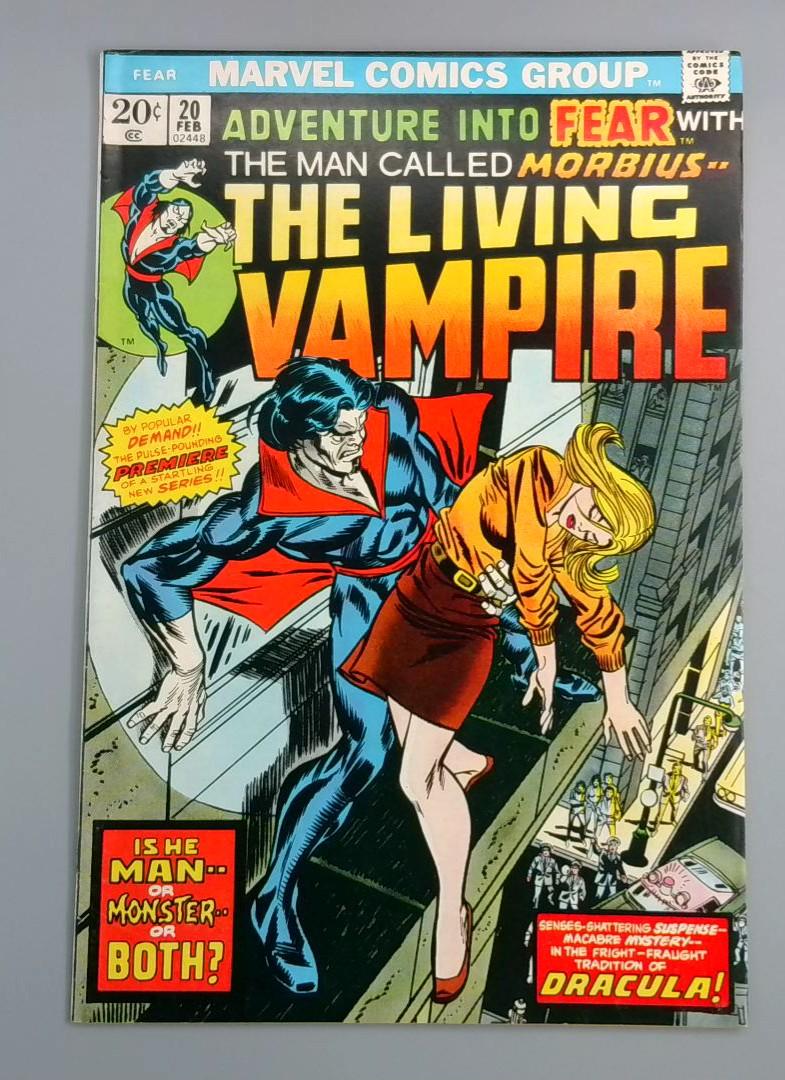 Adventure Into Fear #20, VF- 1st Solo Morbius Story Marvel Comics, 1974 JR1