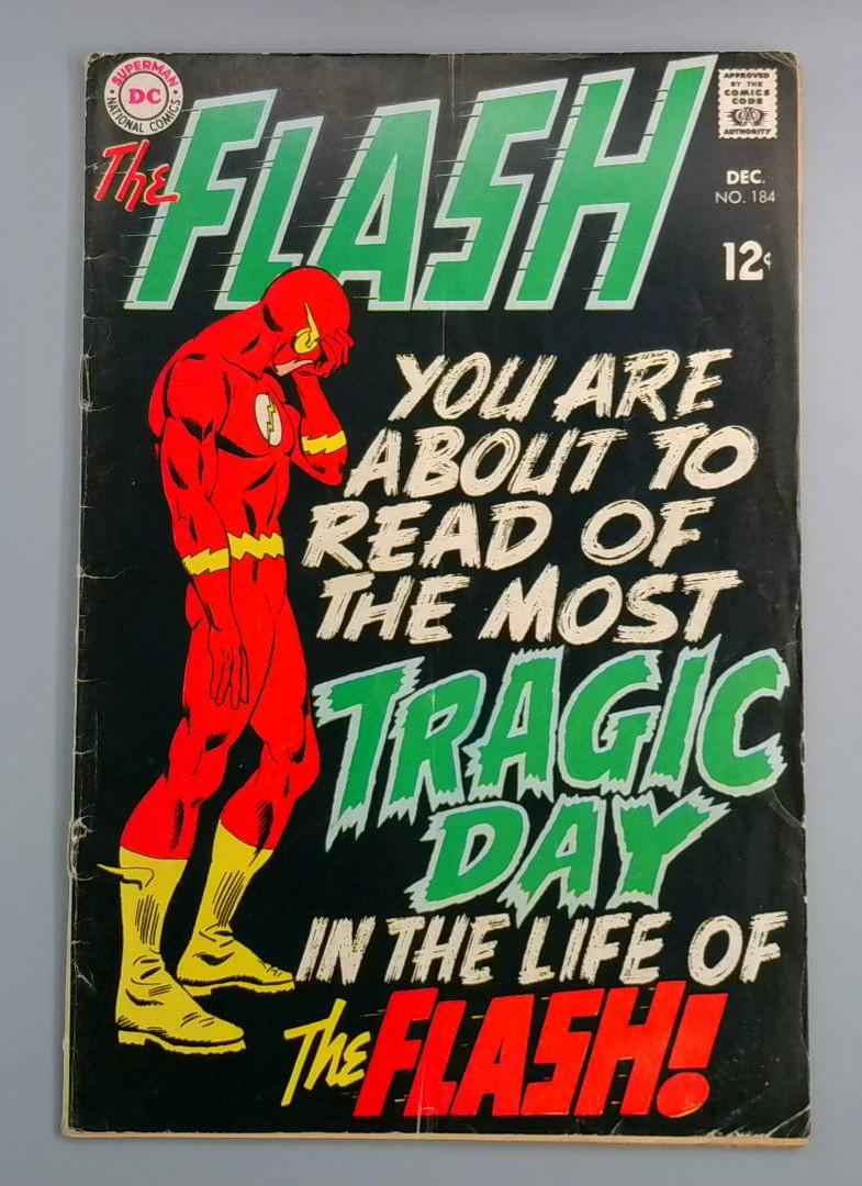Flash #184, Detatched Cover DC Comics, 1968 JR1