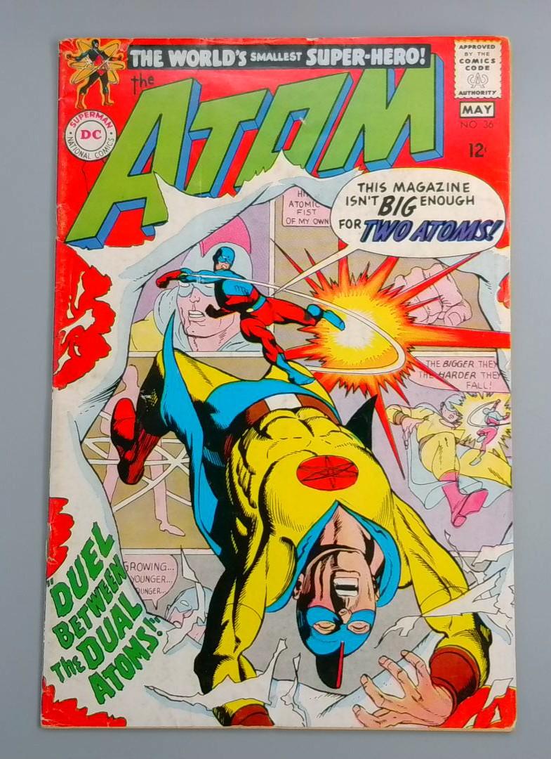 Atom #36, VG Battles Golden Age Atom, DC Comics, May 1968 JR1