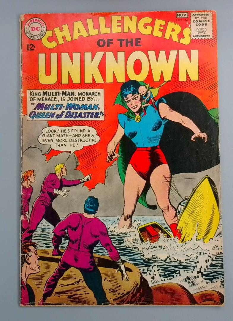 Challengers of the Unknown #34, VG Multi-Woman DC Comics, 1962 JR1